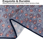 Dono 1 Pack 3 Dog Blankets for Small Dogs, Soft Fluffy Paw Print Pattern Fleece - Image 4