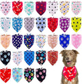 30 Pcs Paw Print Bandanas Bulk for Large Dogs 33 Inch XL Stitch Dog Bandanas by Bestwishforyou