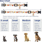 Cute Dog Collar Beige Flower Pattern - Image 4