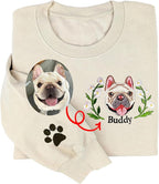 LOVELYPOD Custom Embroidered Dog Mom Sweatshirt by LOVELYPOD