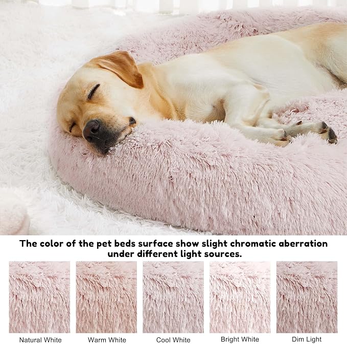 WESTERN HOME WH Calming Dog & Cat Donut Cuddler, Anti-Anxiety Warming Cozy Soft - Image 3