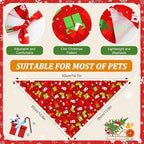 Abbylike 50 Pieces Christmas Dog Bandanas Bulk Xmas Bandanas - Image 3