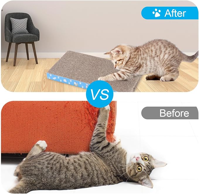 8 Packs in 1 Cat Scratch Pad, Cat Scratcher Cardboard, Reversible, Durable - Image 6