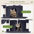 Globlazer Corner Cat Tree for Large Cats, 66inch Tall Curved Series Large Cat - Image 4