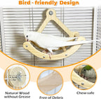 Rocking Bird Toys Perch for Window and Cage, Bird Perch for Wall Suction Mount - Image 5