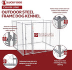 Lucky Dog 10' x 10' x 6' Heavy Duty Outdoor Welded Galvanized Steel Chain Link - Image 3
