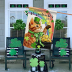 Dyrenson Happy St Patricks Day Orange Cat 28 x 40 House Flag Double Sided - Image 6