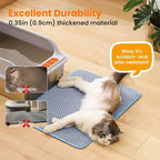 Cat Litter Mat, 24x18 Inches Large Double Layer Honeycomb Cat Litter Trapping - Image 6