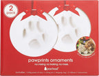 Pearhead Pawprints 2-Pack Christmas Ornament, DIY No Mess Pet Paw Print Holiday - Image 13