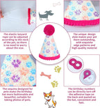 Hot-Pink Dog Birthday Party Supplies Pet Birthday Bandanas Girl Doggy Birthdays - Image 7