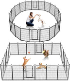 Dog Playpen 40 inch 22 Panels Indoor Outdoor Dog Pen by Jhsomdr