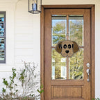 Cute Dog Front Door Sign, Farmhouse Wood Door Hanger Outdoor Outside Porch - Image 4