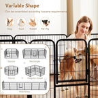 DUMOS Dog Playpen Indoor, Metal 40 Inch 8 Panels Foldable Pet Fence - Image 4