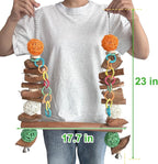 3-in-1 Parrot Toys Natural Coconut Fiber Parrot Hammock Natural Bird Perches - Image 2