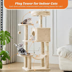 DUMOS Small 44 Inch Cat Tree Tower, Cat Climbing Tower - Image 5