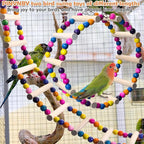 PINVNBY 2 PCS Extra Large Bird Ladder Toys, Wooden Parakeet Swing Toys - Image 8