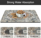 2 Pack Dog Food Mats for Floors, Absorbent and Quick-Drying Pet Cat Food Mat - Image 5