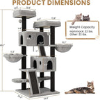 SHA CERLIN 65in Larger Cat Tree Tower Condo - Image 8