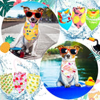 Frienda 20 Pcs Summer Spring Dog Bandanas Hawaiian Style Washable Triangle Pet - Image 3