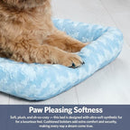 MidWest Homes for Pets QuietTime Fashion XS Dog Bed – Blue Faux Fur Bolster - Image 4