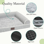 Orthopedic Dog Beds for Small Medium Dogs, Waterproof Lined Egg Crate Foam Pet - Image 4