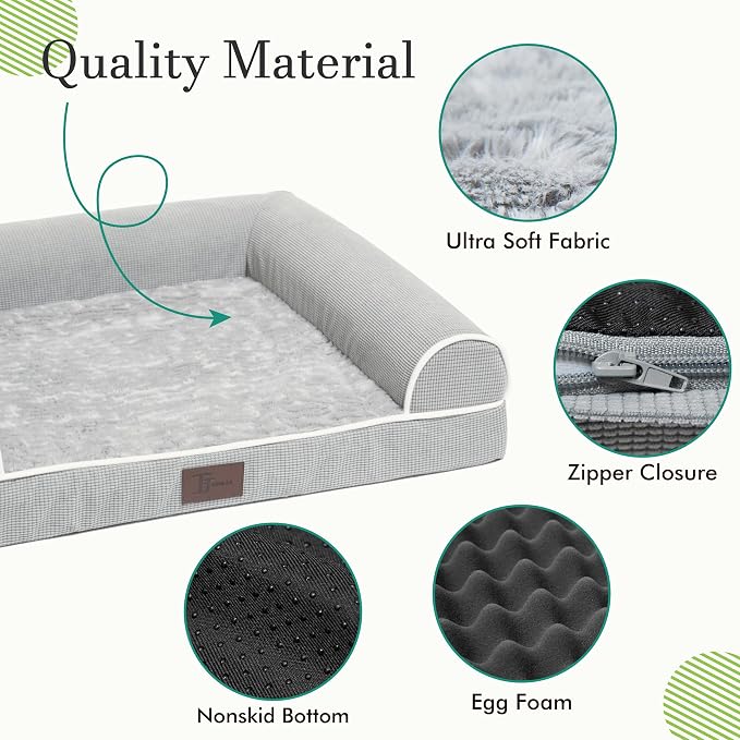 Orthopedic Dog Beds for Small Medium Dogs, Waterproof Lined Egg Crate Foam Pet - Image 4