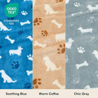 Luciphia 1 Pack 3 Dog Printed Fleece Pet Blankets Washable，Soft Warm Throw - Image 2