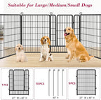 Dog Playpen Outdoor, 40 inch 10 Panels Heavy Duty Dog Fence - Image 2