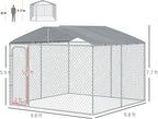 PawHut Outdoor Dog Kennel, Heavy Duty Dog Run Outdoor Fence - Image 7