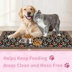 Pet Feeding Mat 20 x 12 Inch, Waterproof Non Slip Rubber Bowl Pad Mat - Image 6