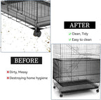 Large Bird Cage Seed Catcher, Stretchy Bird Cage Cover, Soft Nylon Mesh Skirt - Image 4