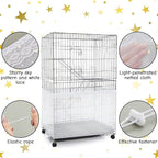 Shappy Large Bird Cage Cover, Bird Cage Seed Catcher, Adjustable Star Pattern - Image 3