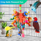 KATUMO Bird Toys, Parrot Toys Parakeet Foraging Shredder Hanging Toys Bird Ball - Image 4