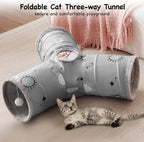 Tempcore Pet Cat Tunnel Tube Cat Toys 3 Way Collapsible, Cat Tunnels - Image 3