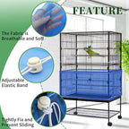 Daoeny Large Bird Cage Cover, Bird Cage Seed Catcher, Adjustable Soft Airy - Image 4
