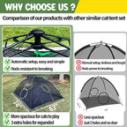 3-in-1 Outdoor Cat Enclosures, Portable Catio Green Cat Tents - Image 5