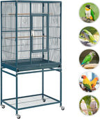 Yaheetech 54inch Metal Large Parrot Parakeet Flight Bird Cage w/Rolling Stand - Image 4