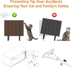 Cat Litter Box Enclosure with Cat Scratch Pad, Sliding Door, 37.4" Litter Box - Image 9
