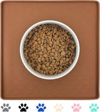 Ptlom Pet Placemat for Dog and Cat, Waterproof Silicone Pet Feeding Bowl Mats by PTLOM