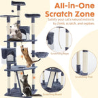 Sweetcrispy 79 inch Cat Tree Tower, Large Multi Level Cats Climbing Tower - Image 4