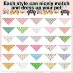 Aliceset 180 Pcs Easter Dog Bandana Bulk Spring Bandanas - Image 3