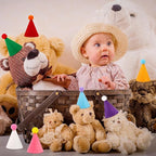 10 Pcs Mini Birthday Party Hats Multicolor Lovely Cone Hats - Image 3