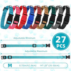 Amylove 27 Pcs Dog Collar Bulk Adjustable Nylon Puppy Collar - Image 2