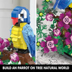 Micro Brick Flower Parrot Toy Building Sets, Home Decor and Office Art Creative - Image 3