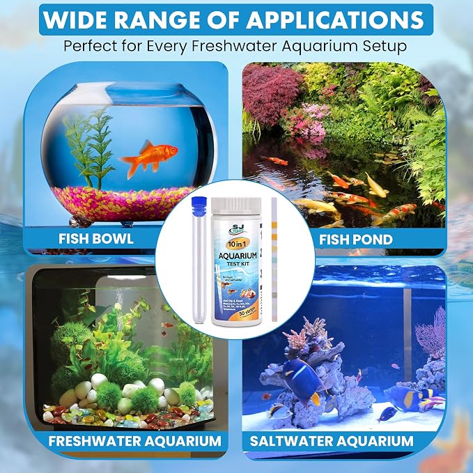 10 in 1 - Aquarium Test Strips | 100 Fast & Accurate Strips | Fish Tank - Image 7