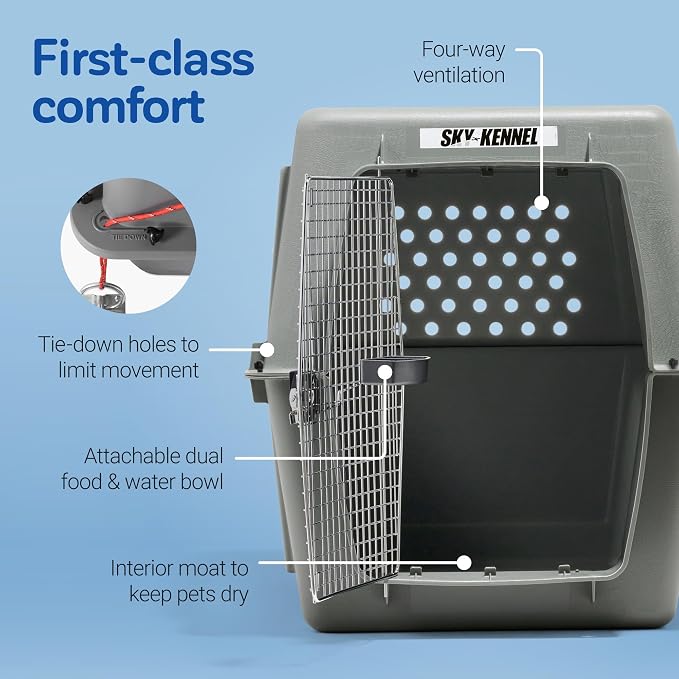 Petmate Sky Kennel IATA Airline Compliant Plastic Dog Crate - Image 5