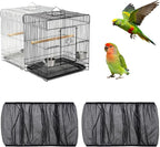 Fengek 2 Pcs Adjustable Bird Cage Cover & Seed Catcher Net by Fengek