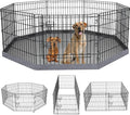 PETIME Foldable Metal Dog Exercise Pen/Pet Puppy Playpen Kennels Yard Fence by PETIME