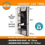 K&H Pet Products Hangin Cat Tree Door Mounted Cat Furniture, Space Saving - Image 2