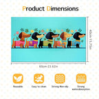 Spring Dachshund Pet Feeding Mat 24x16 Inch Cute Pet Feeding Area Mat Pet Food - Image 6